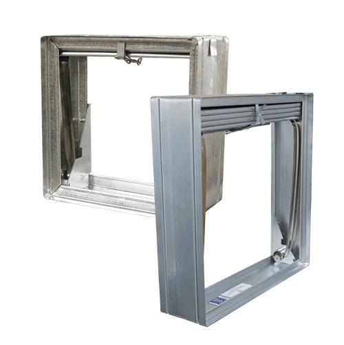 Curtain fire dampers are an effective and low-cost option for passive fire protection.