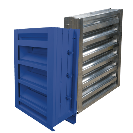 Adjustable louvers provide control over airflow at the ventilation point