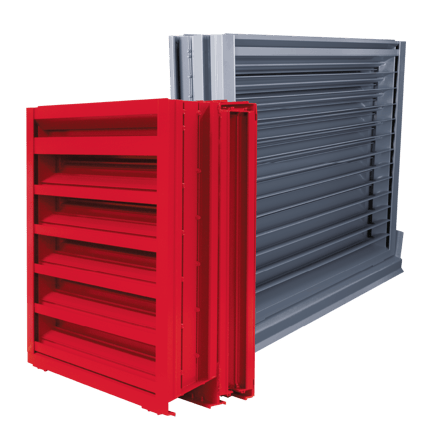 Severe weather louvers protect interior spaces from wind driven rain